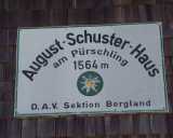 August - Schuster - Haus Schild